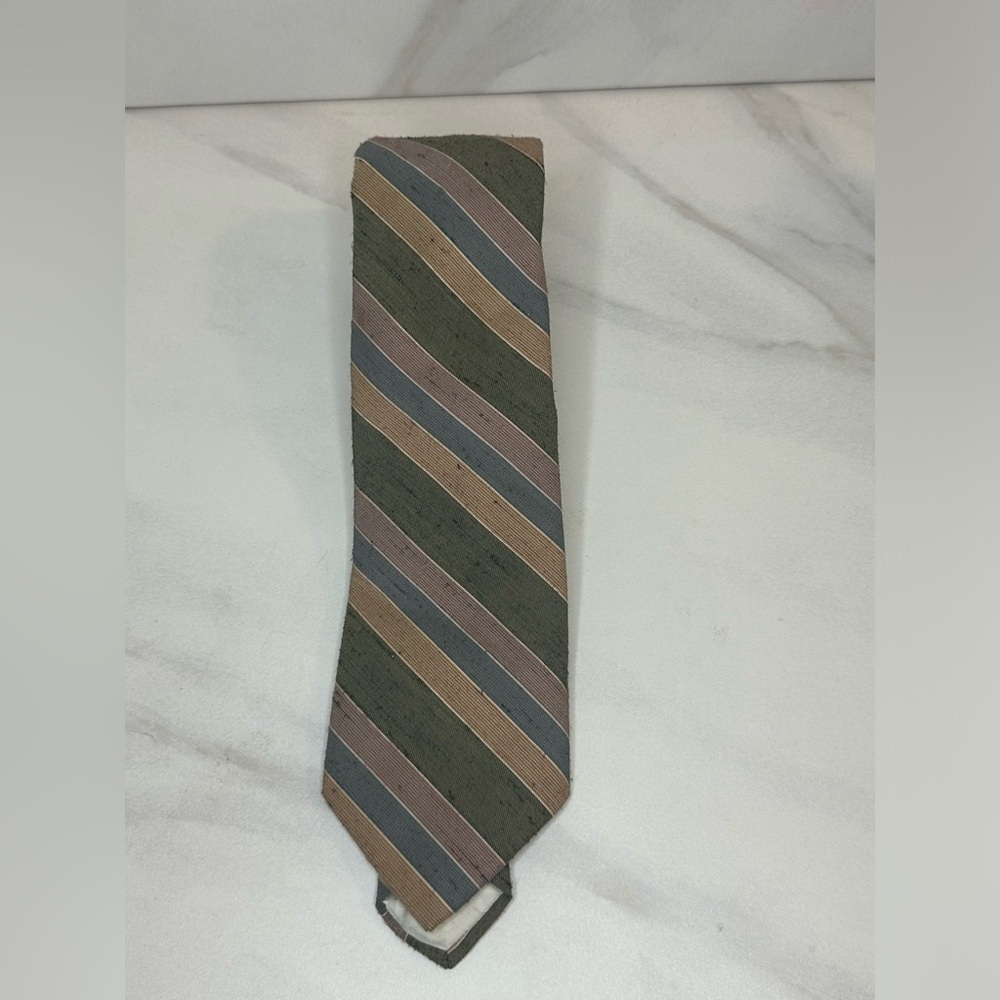 Vintage Paco Rabanne multicolored striped cotton necktie